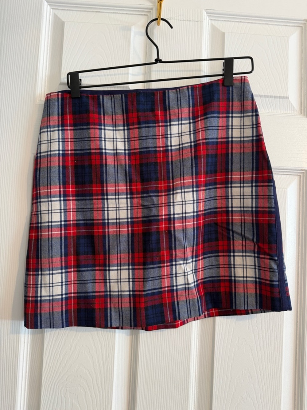 Vineyard Vines Red, Navy & White Plaid Mini Skirt